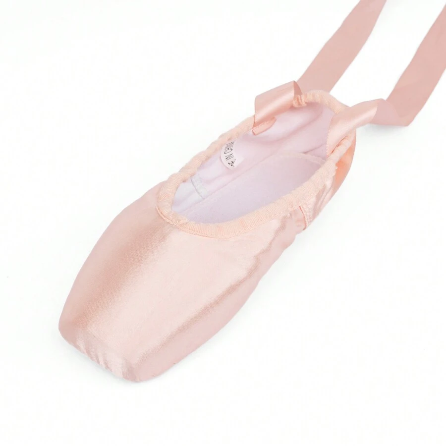 Professional Stain Ballet Pointe Dance Shoes Slippers With Ribbons And Toe Pads For Girls And Women - 粉色 - 查看 1