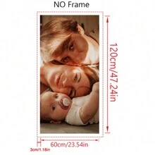 1 Pieza Póster grande personalizado en lienzo, póster enmarcado o sin marco DIY, imprime tu foto en lienzo como un regalo creativo, decoración de pared, mural, arte de pared, impresión en lienzo, póster en lienzo, decoración de pared en lienzo, impresión de póster. Es un regalo perfecto para novia/novio, familia, hijo, hija, estudiante, regalos ideales para él, regalos ideales para ella, novio, papá, novia, mamá, familia, amigos