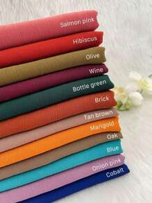 1pc Plain Pleated Chiffon Scarf, Women's Daily Headscarf, Women's Dress Accessory - Solid Color - View 8