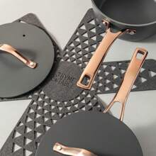 Thyme & Table 12 Piece Aluminum Cookware Set, Gold Pvd