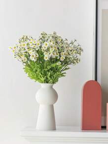 1/3/5PCS Artificial Chamomile Flowers Bouquets, 52cm Fake Daisy Flowers With 30heads Can Be Bent And Does Not Fade -For Wedding Decoration, Valentine'S Day Decor, Birthday Decor, Anniversary Decor, Home Decor,Table Decor,Bedroom And Bathroom Room Decor,Desk Decor,Room Decoration Stuff,Autumn Decor,Fall Autumn Decor ,Table Decor,Plant Pot Decor Gifts Graduation