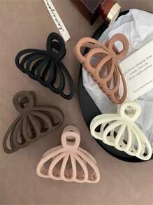 3/6pcs Large Piranha Plastic Hair Claw/Frosted Hair Clip Korean Version - 6peca loại - Xem 8