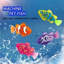 Juguete de pez luminoso que se mueve en el agua como si nadara, pez electrónico simulado para nadar de forma luminosa, ideal para baby shower - Multicolor - Ver 15