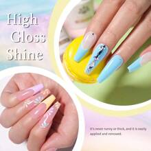 JR JR 6pcs 16ml Gel Nail Polish Set Including Red Pink Nude Gel Polish Kit UV LED Soak Off Polish Home DIY Top Coat Base Coat Gifts For Girl