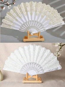 1 Piece Leaf Design Decorative Hand Fan Modern Fiber Folding Hand Fan As Best Gift For Home