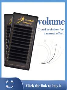 Orchid Lashes Extensiones de pestañas individuales de visón para belleza de orquídeas, 12 filas, mate negro, volumen C Curl, extensiones de pestañas naturales clásicas rusas suaves, pestañas postizas de visón premium y cashmere, insumos para maquillaje de salón de belleza, longitudes de 8 a 15 mm