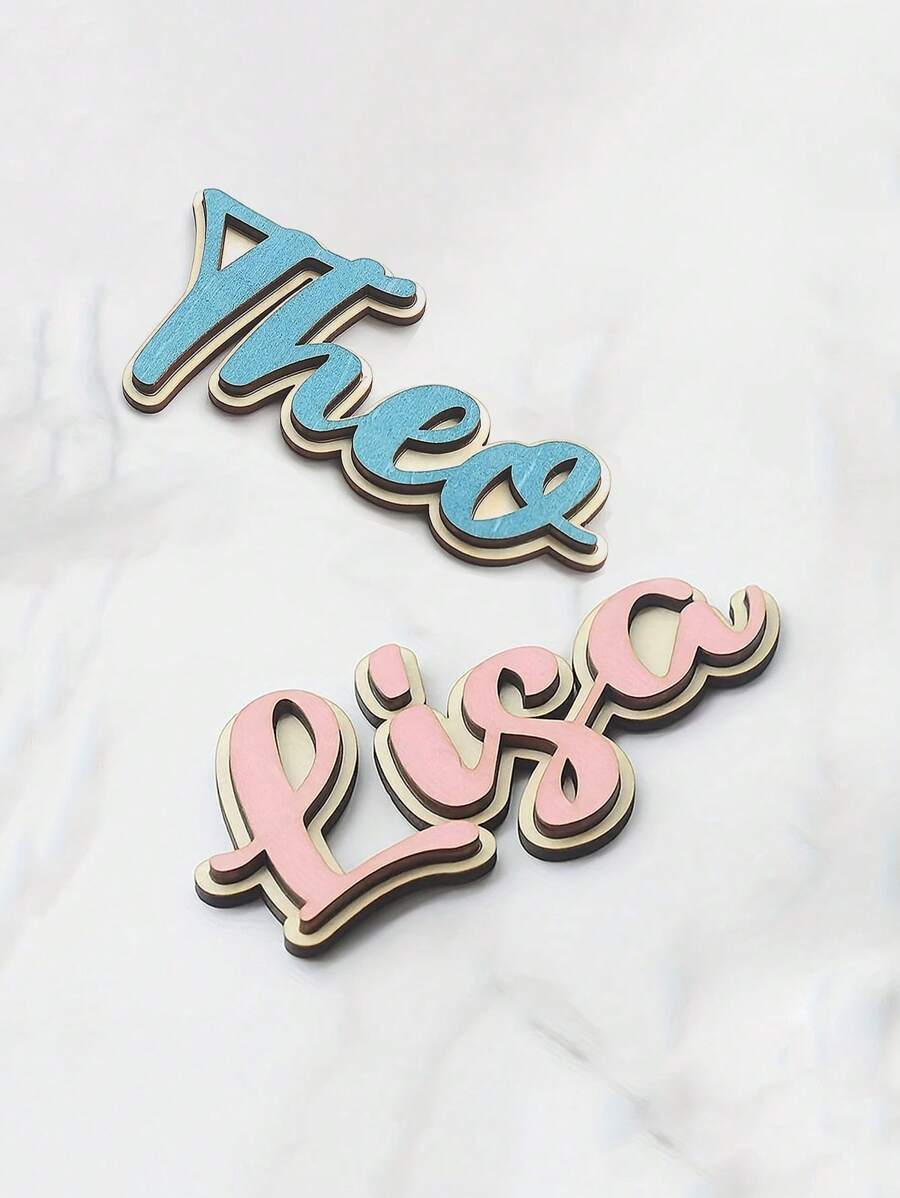 Custom-Made Double-Layer Name Wooden Sign Blue/Pink Wooden Sign As A Gift For Boys And Girls.,Multi-Functional, Anti-Mold,Ornamental,Reusable,Exquisite,Stylish,High-Quality,Adorable,Modern,Custom,Unique,Personalized,Ideal Gifts For Him,Ideal Gifts For Her,Her,Boyfriend,Girlfriend,Dad,Mom,Family,Friends,Son,Daughter,Kids,Kitchen,Dining Room,Bedroom,Office,Living Room,Home,Garden,Tea Room,For Anniversaries,For Birthdays,For Housewarming,For Graduation