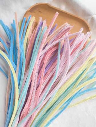 100pcs Colorful Pipe Cleaners Chenille Stems Craft Kit, Children Handmade DIY Materials, Christmas Craft Set, Educational Toys, DIY Christmas Decor, Suitable For Creative Handmade DIY Art Projects, Christmas, Bathroom Decor, Bedroom Decor, Valentine's Day Gift, Christmas Gift, Bride Gift, Birthday Gift, Friend & Teacher Gift, Holiday Gift, Mother's Gift