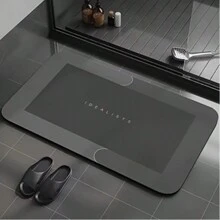 حصيرة استحمام مانعة للانزلاق، مقاس 15.8 * 23.6 بوصة، سريعة الجفاف، بتصميم جل السيليكا، مناسبة للاستخدام في الحمام والمرحاض والمداخل - سجادة حمام منزلية بلا رائحة، إكسسوارات حمام، سجادة أرضية، سجادة خارجية، سجادة باب، ديكور حمام، عودة إلى المدرسة