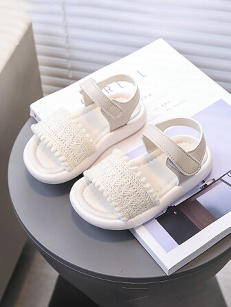 1 双儿童夏季凉鞋，百搭韩版幼儿系带软底男童女童户外休闲鞋