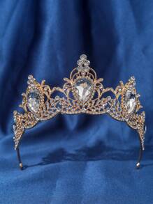 1pc Elegant Crystal Crown Bridal Headpiece, Wedding Tiara Headband For Women, Queen Party Prom Accessories Valentine's Day Accessories - nhiều màu - Xem 4