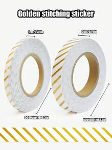 قطعة واحدة طول 50 متر / 1968.5 بوصة شريط لاصق أكريليك ذو خطوط قطرية ذهبية وفضية على نفلون متعدد البوليستر لأعمال الحرف اليدوية، تشطيب حواف الحوائط DIY ، ديكورات جرافيك فنية، ديكور المنزل، ديكور الحمام، ديكور غرفة النوم، ديكور غرفة المعيشة، ورق جدران شخصي