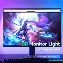 CANMEIJIA Dimmable LED Double-Sided Backlit Display Monitor Lamp With Touch Control, Flat/Curved Panel, 44cm/40cm/60cm/33cm, Magnetic Suspension, USB Powered, 7-Color RGB/3-Color Adjustable, Memory Function, Eye-Care, Suitable For Gaming, Movie, Reading, Office, Desk, Computer, Bookshelf, Reading Light, Ambient Lighting - Đèn treo màn hình - Xem 4