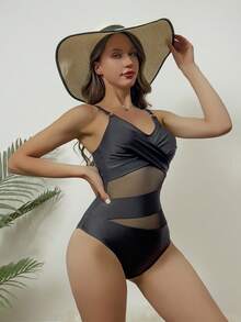 One-Piece Swimsuit For Women, Sports Quick-Drying Sexy Bikini Swimwear, European And American Style