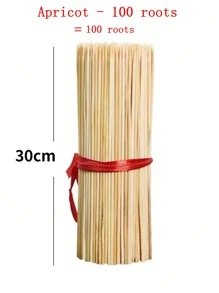100pcs/50pcs 30cm烧烤竹串，适用于沙爹，臭豆腐，烤肉，牛肉，羊肉串，居家，户外，夜市，小吃店，烧烤店使用