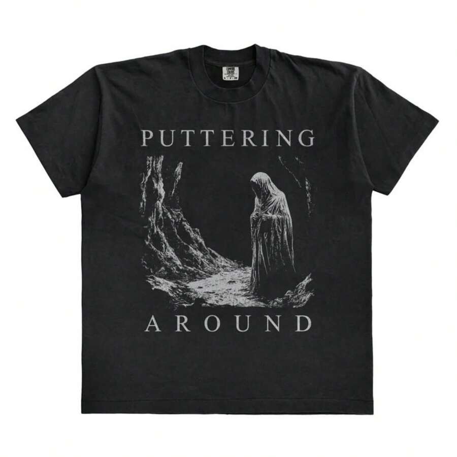 Puttering Around Death Metal Skeleton T-Shirt