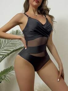 One-Piece Swimsuit For Women, Sports Quick-Drying Sexy Bikini Swimwear, European And American Style