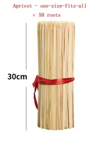 100pcs/50pcs 30cm烧烤竹串，适用于沙爹，臭豆腐，烤肉，牛肉，羊肉串，居家，户外，夜市，小吃店，烧烤店使用