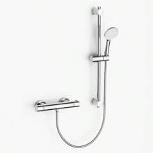 MORADO Thermostatic Shower Bar With Adjustable Riser Kit Wall Mounted Bar Mixer Shower With 1.5M Hose Pipe And 3 Function Handhled Shower Chrome - ShowerMixer+RiserSet1 - View 1