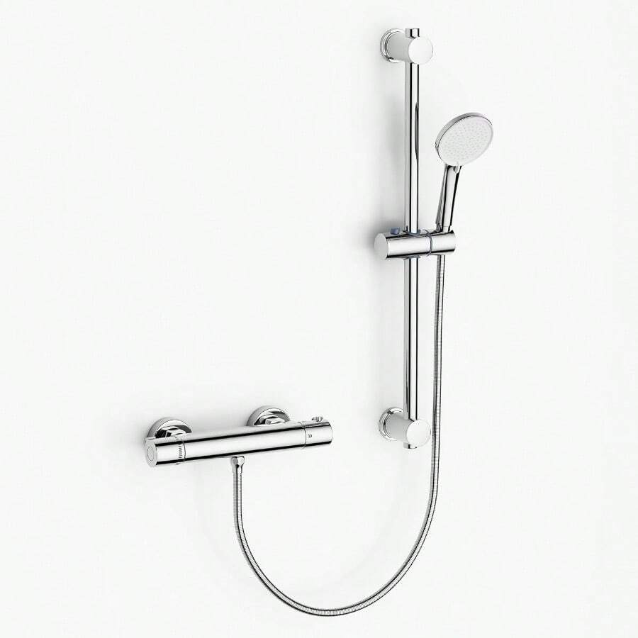 MORADO Thermostatic Shower Bar With Adjustable Riser Kit Wall Mounted Bar Mixer Shower With 1.5M Hose Pipe And 3 Function Handhled Shower Chrome - ShowerMixer+RiserSet1 - View 1