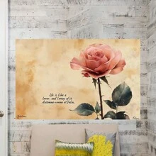 Red Rose Canvas Wall Art, Modern Home Decor, Suitable For Bedroom, Living Room, And Dining Area