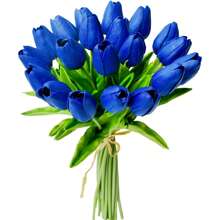 1/3/10/20 件优质人造花，真实触感郁金香花束，婚礼房间家居酒店派对活动情人节新年人造花