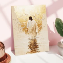 1 幅耶稣基督绘画，卧室客厅走廊的理想礼物，墙壁艺术，墙壁装饰，房间装饰，桌面装饰，防水，适用于卧室、客厅、书房、酒店酒吧、走廊、防水壁画