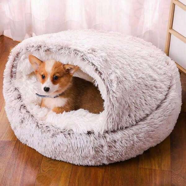 1 Stück multifarbig wählbares 2-in-1 Doppelzweck Winter warmes und flauschiges Haustier Bett Haustier Pad mit integrierter Decke Katzen Bett geeignet für kleine und mittelgroße Katzen, Hunde und Kätzchen, Welpen und andere Kleintiere zum Schlafen in Innenräumen, weich und waschbar