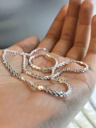 Nooxian 2/3入組水鑽鏈條樣式項鍊