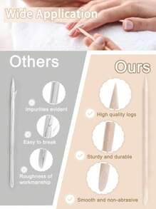 10/50/100/200/500/2000 Stücke 114mm/4,49" Orangenholzstäbchen für Nagelhautentferner & Nagelreinigung, geeignet für Nagelstudios & DIY Nagelkunst, Nagelbedarf, Nagelwerkzeuge, Nagelkunst Werkzeuge, Schulbedarf, Nägel, Nagelwerkzeuge für Aufklebe-Nägel