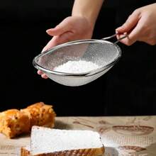 1pc Food Strainer Colander Stainless Steel Mesh Simple To Clean Anti Rust Smooth Surface Accessories Stainless Steel Mesh Noodle Strainer - Silver - View 11