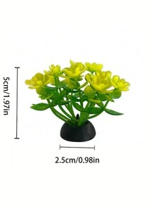 1 件装水族箱装饰人造植物套装适用于鱼缸水下世界景观，高品质假水植物装饰（底色随机），适用于水族箱和鱼缸装饰