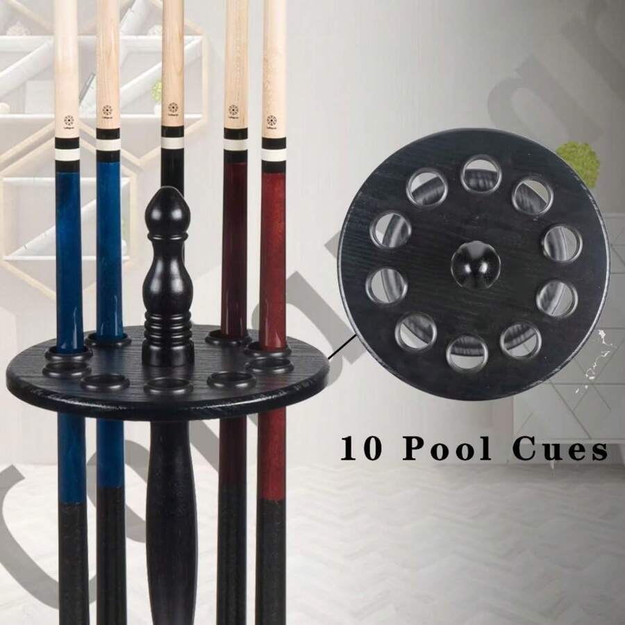 Pool Stick Holder Floor Stand,Billiard Cue Rack Holds 10 Cues And A ...