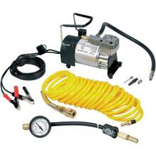 Ring RAC900 Heavy Duty Tyre Inflator Air Compressor With 7m Extendable Airline Brass Connector And Storage Bag Style 1 Without Led Light - Analogue - View 1