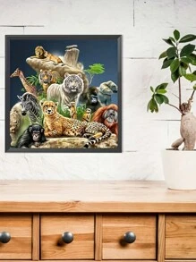 1 套 DIY 5D 钻石画艺术套件，适合成人，圆形钻石画艺术工艺品套装，无框架，适合家居墙壁装饰 - 情人节、复活节、圣帕特里克节礼物 - 彩色 - 查看 4