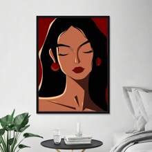 40x50cm/16 cali X 20 cali-1 szt. DIY Zestaw do malowania olejem cyfrowym dla dorosłych, wzór pięknej kobiety, do domowego biura, sypialni, salonu