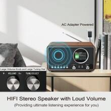 Monodeal DAB Radio With Bluetooth DAB+ DAB Plus Digital Radio FM Radio HiFi Speaker 5W TFT Display Radio With 60 Presets Sleep Timer Snooze - Black1 - View 5