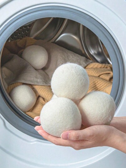 1/3/6 Pcs Reusable Wool Dryer Balls, Laundry Balls For Washing Machine, Felt Fabric Softener Balls, Anti-Static And Anti-Wrinkle Laundry Accessories, Home Decor, Gifts For Father's Day, Mother's Day, Friends