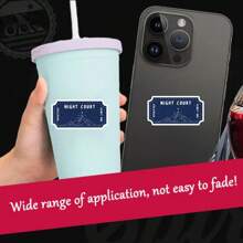 Night Court" Fantasy Vinyl Sticker - Reusable, Glossy Finish For Laptops, Water Bottles & More | Ideal Gift For Book Lovers & Mystical Decor Enthusiasts, Book Stickers - Multicolor - View 3