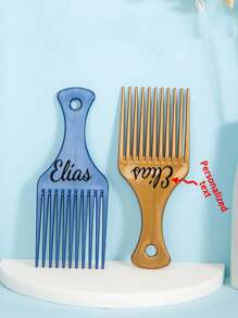 1pc Vintage Thick Tooth Comb For Hairstyling, Pomade Hair Companion Brush With Wide Teeth, Pompadour Comb