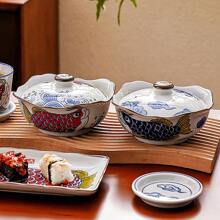 240ML 花式带盖碗，汤碗，沙拉，酸奶，燕麦片，碗，用于甜点，零食，谷物，冰淇淋，水果面条，意大利面，寿司，蒸蛋炖锅 - 用于微波炉，烤箱，洗碗机，家用器皿厨房，送给家人和朋友的绝佳礼物，学校用品