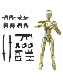 1 件铰接式幸运木偶，3D 打印可移动娃娃，DIY 第三代人体模型娃娃组装 - 彩色 - 查看 9