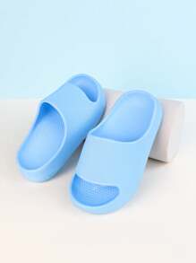 Sandalias de interior/exterior con cierre deslizante para niños y niñas, pantuflas de playa de verano - Azul - Ver 3