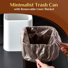 1pc Household Bathroom Wastebasket With Lid, Nordic Style Sorting Trash Bin For Office, Bedroom, Kitchen, Bathroom And Living Room Large,Kitchen,Bathroom,Multi-Colored Trash Can,
