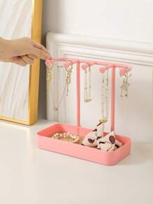 Stojak ekspozycyjny na biżuterię, wiszące kolczyki, naszyjniki, bransoletki, pierścionki, klucze, uchwyt na akcesoria do włosów, wielowarstwowy stojak do przechowywania biżuterii do toaletki, łazienki, szafki nocnej, przedpokoju