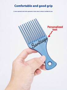 1pc Vintage Thick Tooth Comb For Hairstyling, Pomade Hair Companion Brush With Wide Teeth, Pompadour Comb