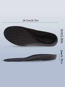 1 Pair High-Elastic Men's Running Shoe Insoles, Wear-Resistant Full-Length Shoe Accessories Suitable For Sports And Casual Shoes
