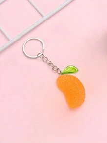 Orange Slice Realistic Fruit Keychain Gift For Valentine's Day, Cute Fruit Themed Accessories Set With Keyring, Perfect Gift For Fruit Lovers