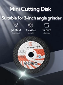 10 piezas/paquete Hoja de corte de 3 pulgadas 75 mm Accesorios de corte héroe de acero pequeño Rueda de esmerilado Hoja de amoladora de ángulo mini Rebanado