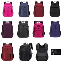 Mochila Unissex Resistente Água Impermeável Cabo de Aço Reforçado Com USB para Viagem Escolar Social Elegantes Ótima Promoção Envio Modelo Aleatório - Roxo - Visão 2